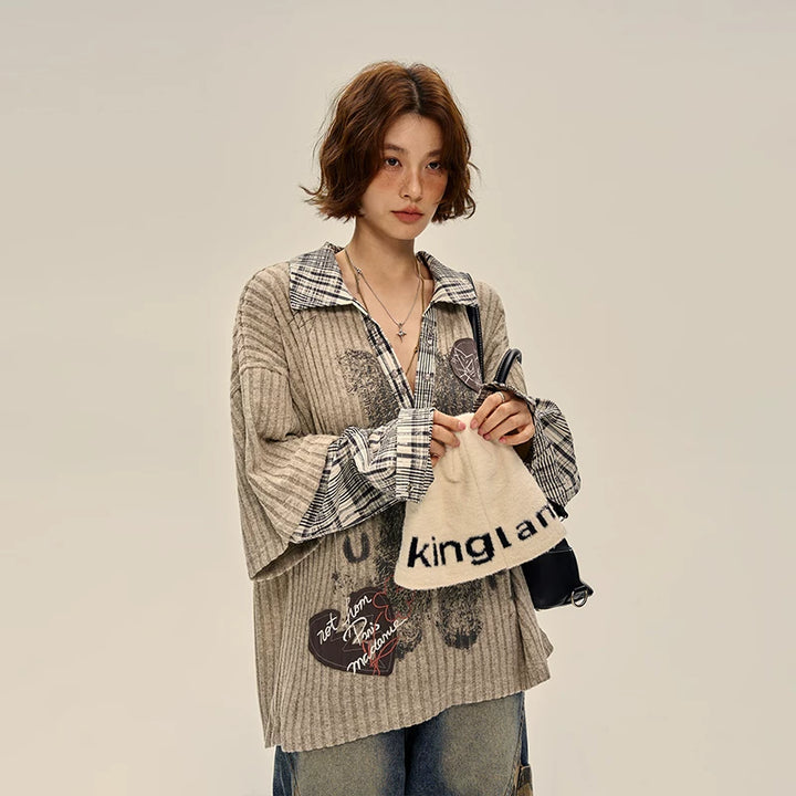 Bjørnespor Faux To-delt Strikkegenser 