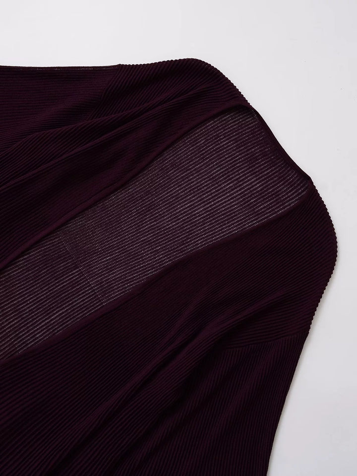 Ribbed Loose Knit Open Front Jacket