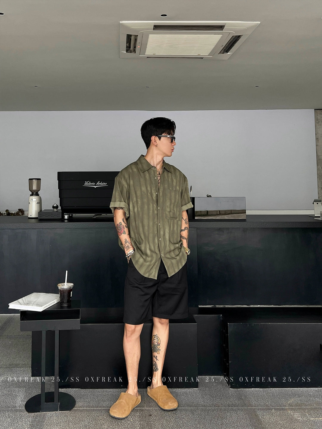 Linen Tie-Dye Short Sleeve Shirt