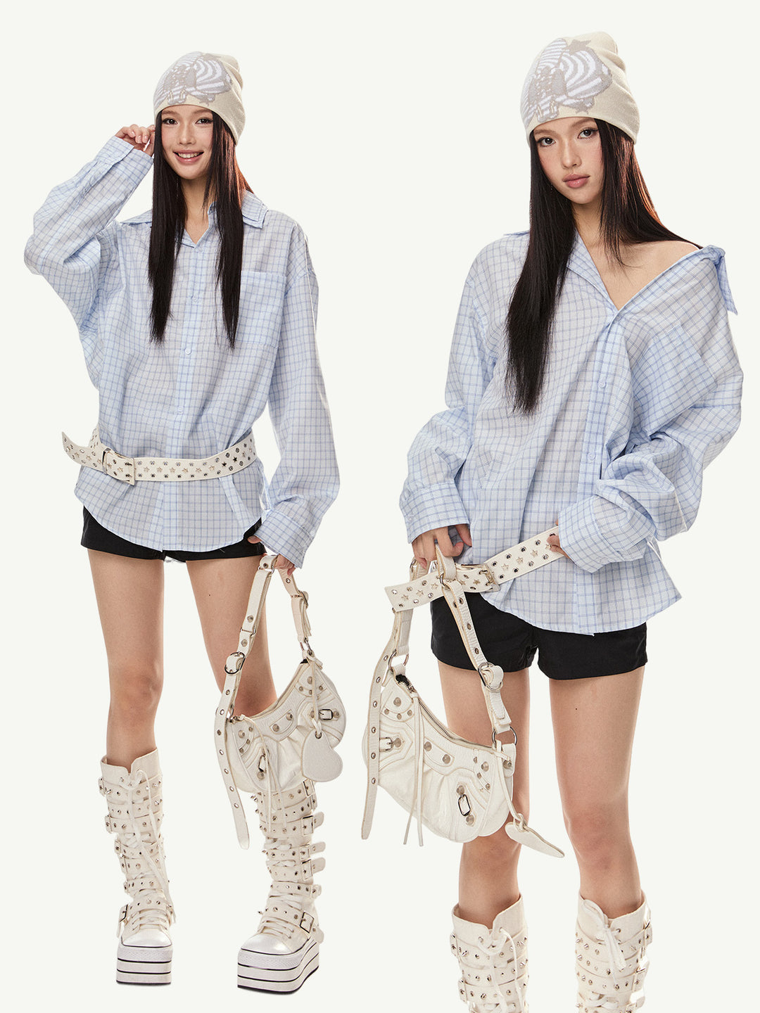 Plaid Double-Layer Collar Shirt Jacket