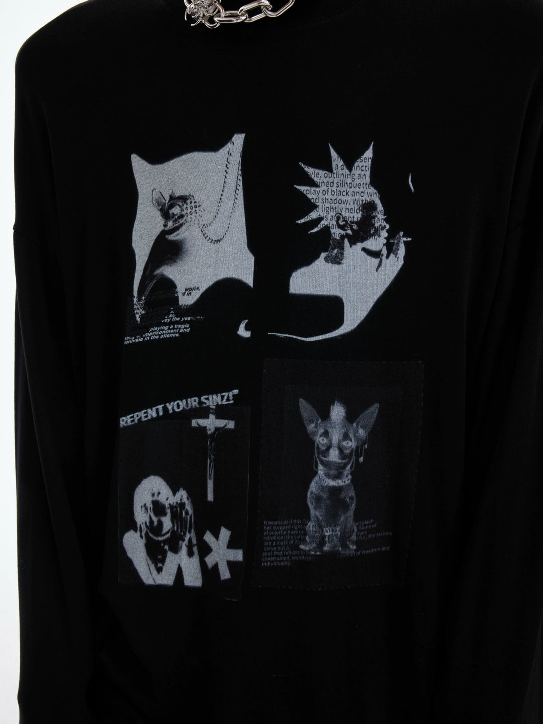 Graphic Art Loose Fit Long Sleeve Pullover