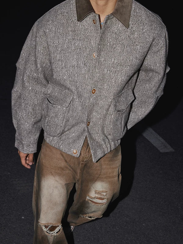 Retro Wool Workwear Jacket