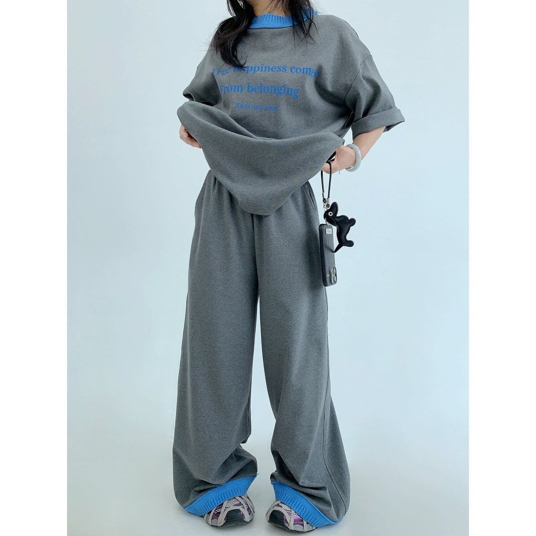 Casual Loose Wide-Leg Straight Pants