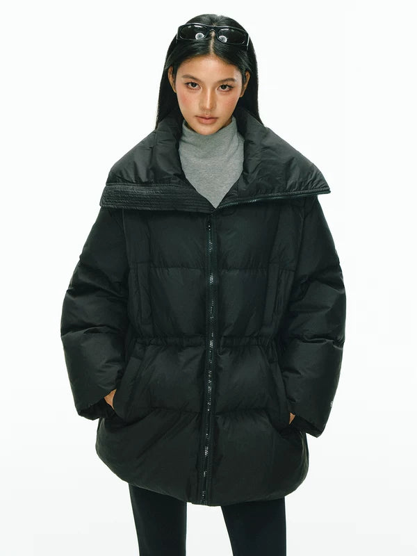 Chaqueta de plumas con cuello alto 