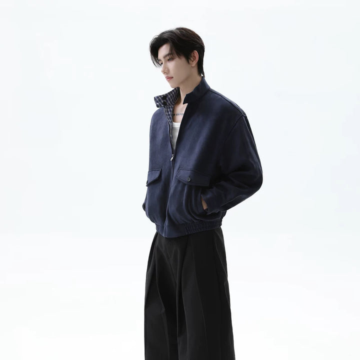 Reversible Fleece Stand Collar Jacket