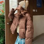 Stand Collar Short Down Puffer Jacket