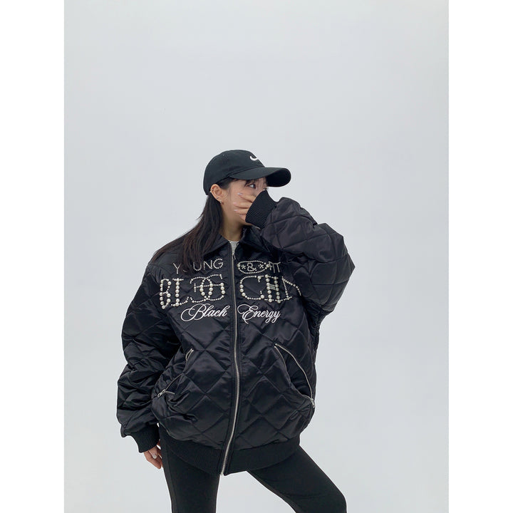 Beaded Quilted Short Cotton Jacket
