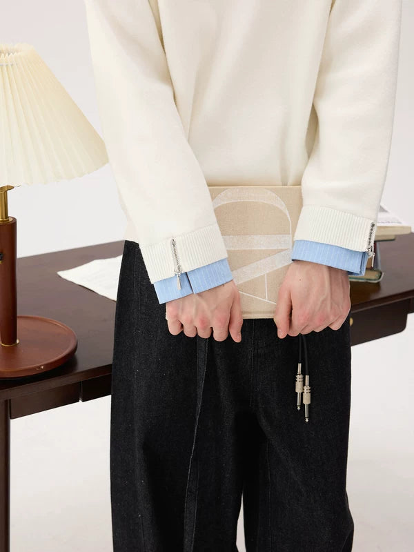 Fleece Crew Neck Gebreide Pullover Trui 