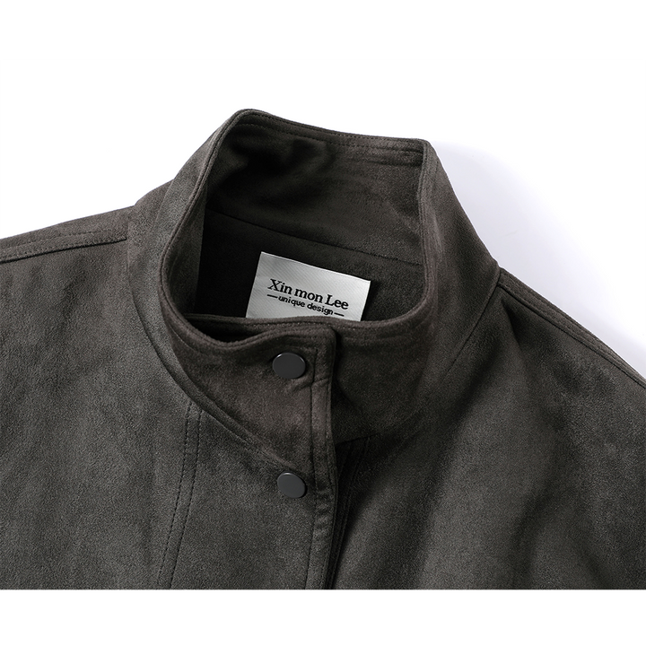 Retro Suede Slim Motorcykeljacka 