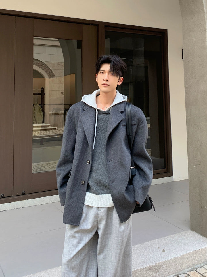 Wollmischung Kurzer Anzugjacke 