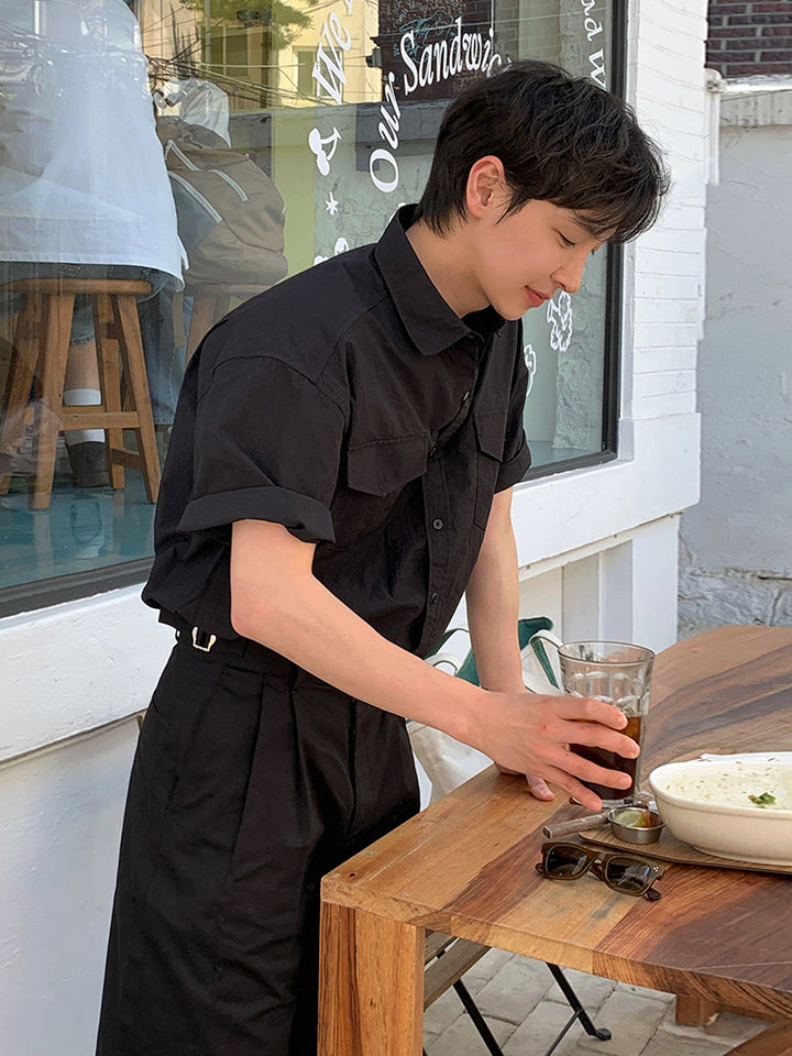 Short Sleeve Shirt with Chest Pocket