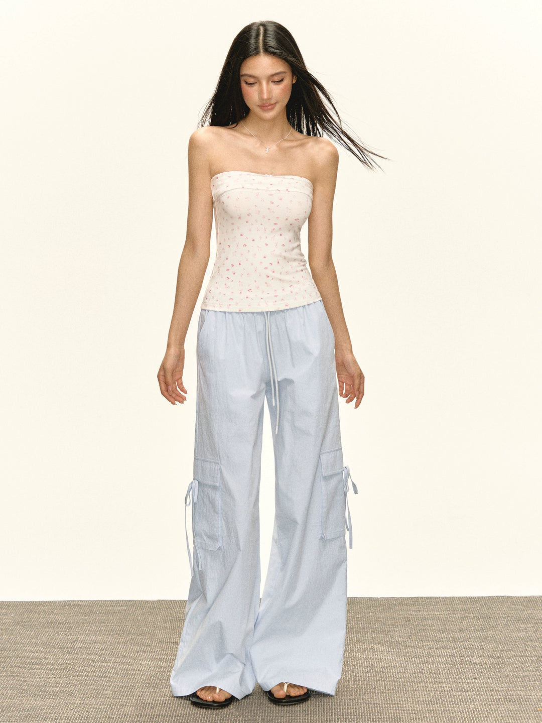 Retro Wide-Leg Cargo Workwear Pants