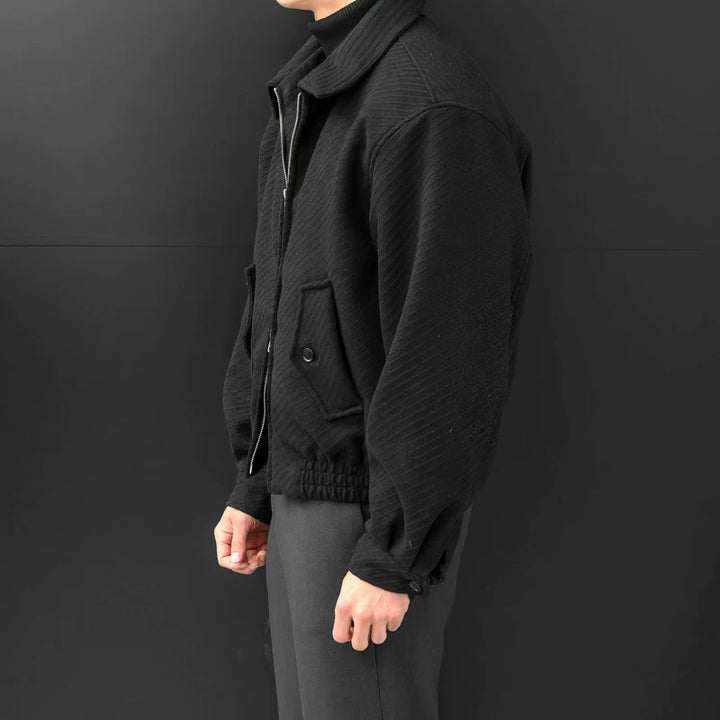 Twill Wol Revers Korte Jas 