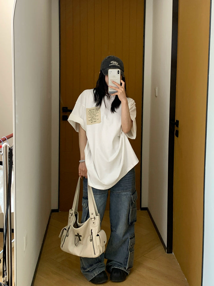 Oversized Cotton Short Sleeve T-Shirt