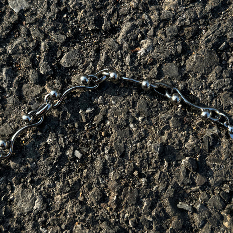 Titanium Steel Arc Chain Bracelet