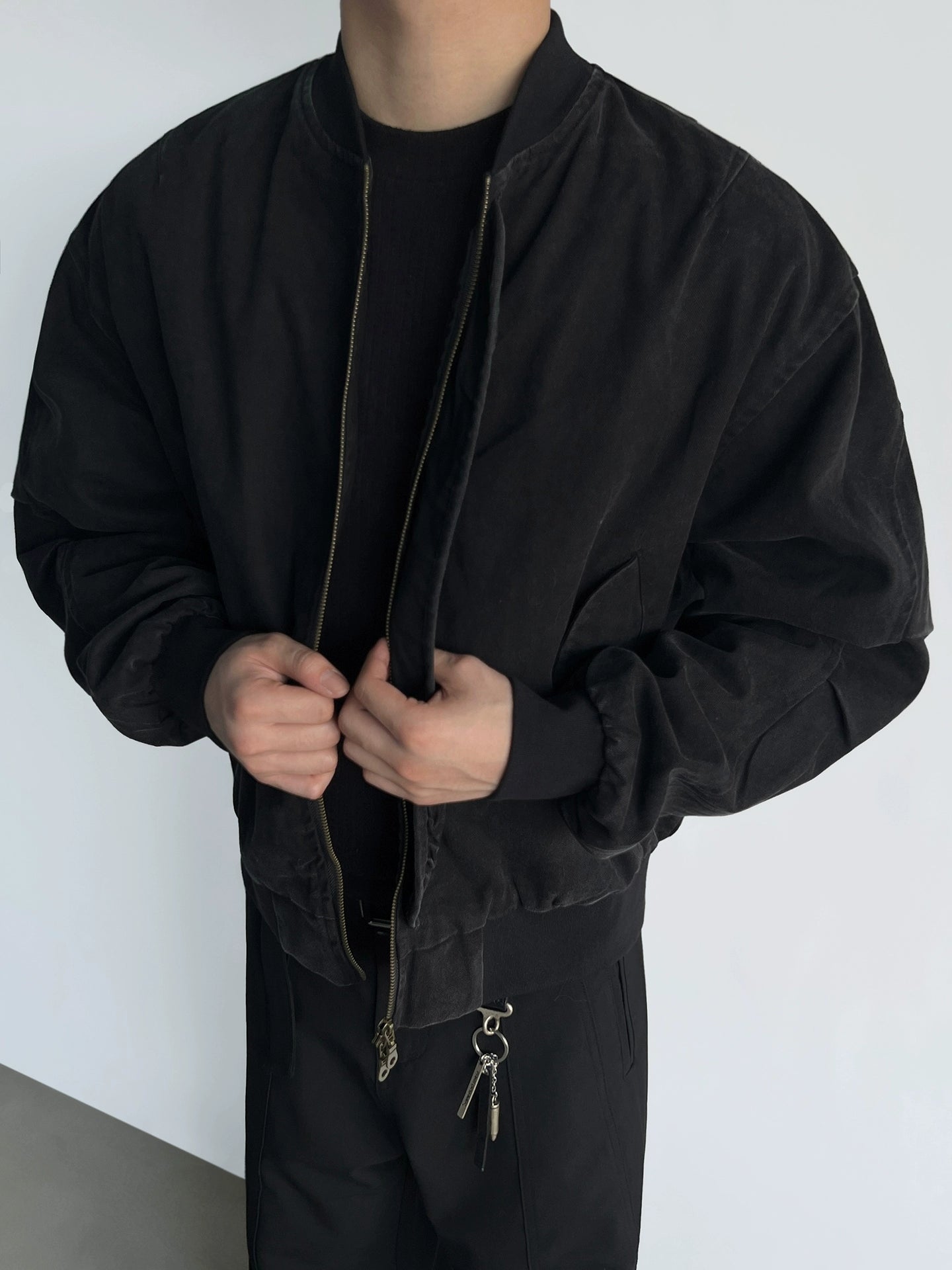 Yıkanmış Kanvas MA1 Uçuş Bomber Ceket 