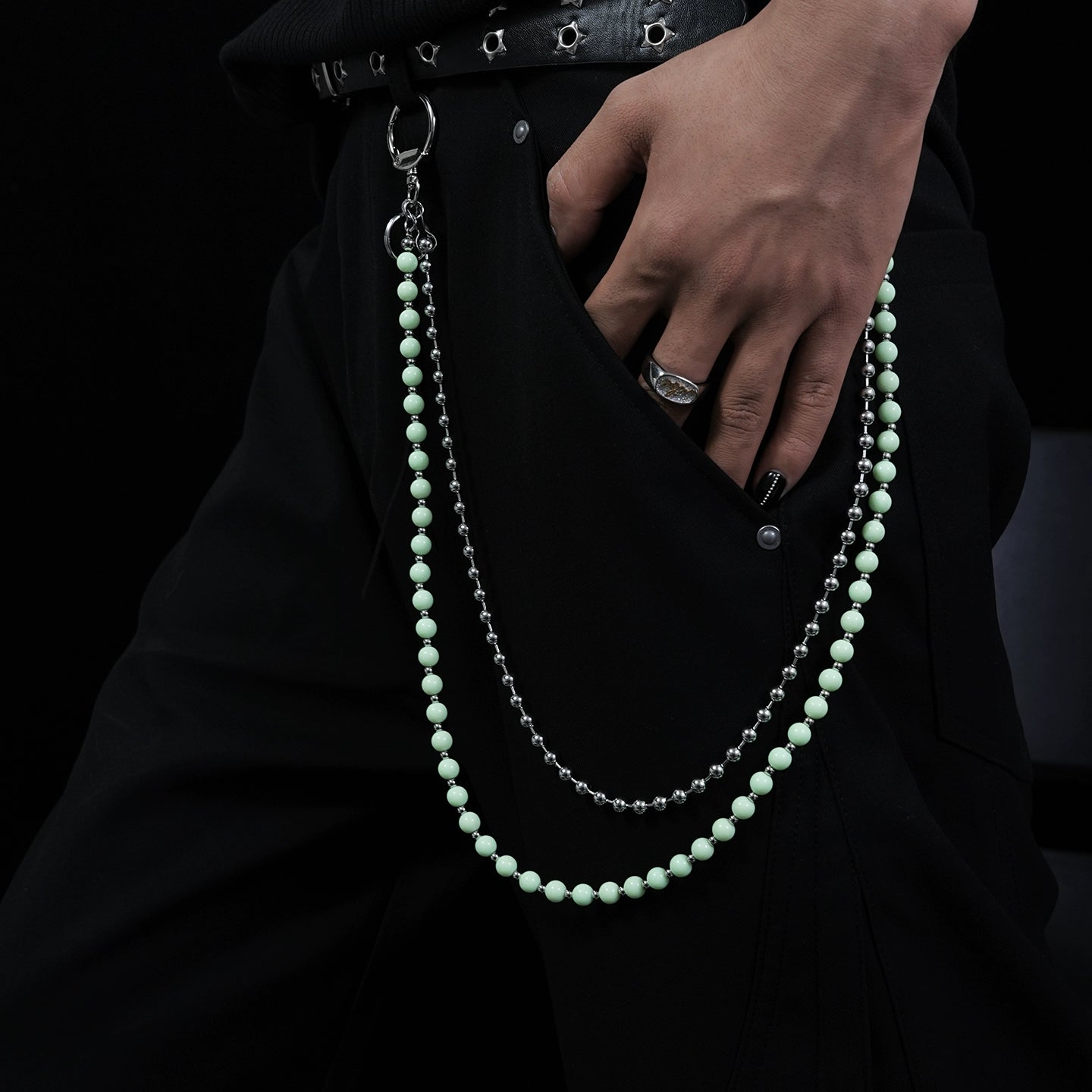 Glass Bead Chain Belt Accessory