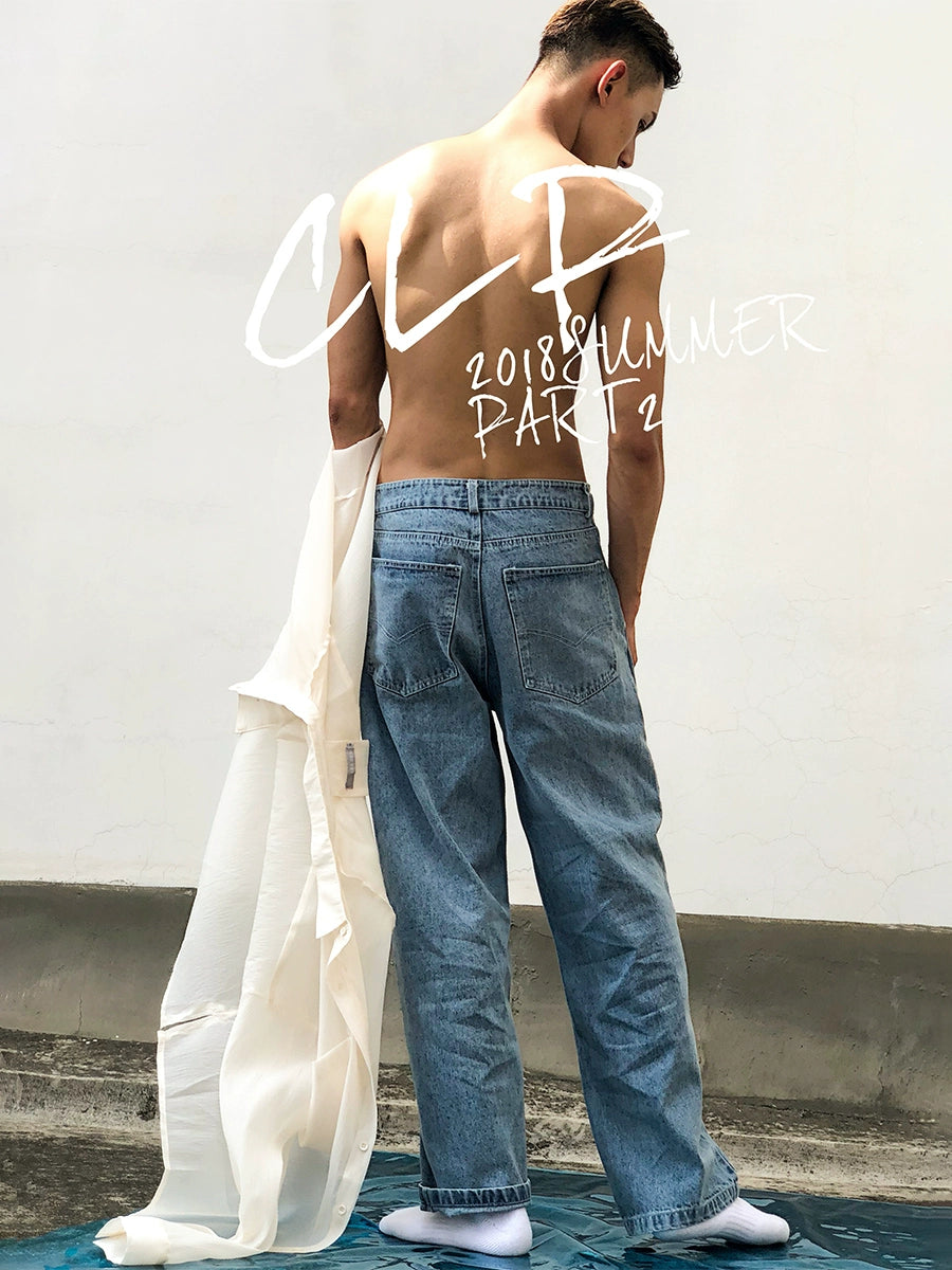 Wide-Leg Retro Loose Fit Jeans