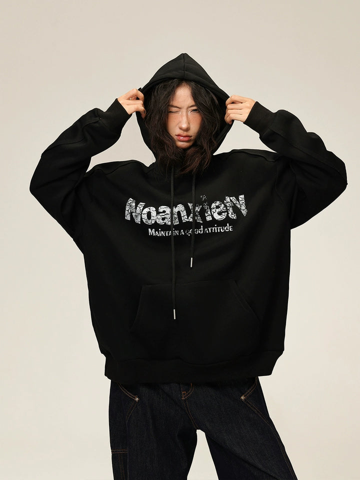 Cotton Loose Fit Graphic Hoodie