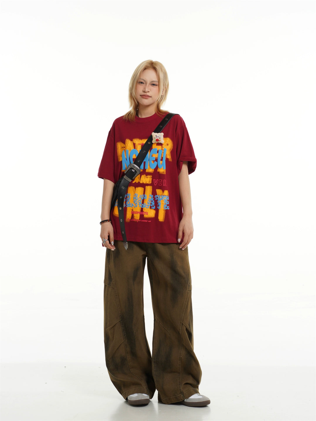 Cartoon Print Short Sleeve Loose T-shirt