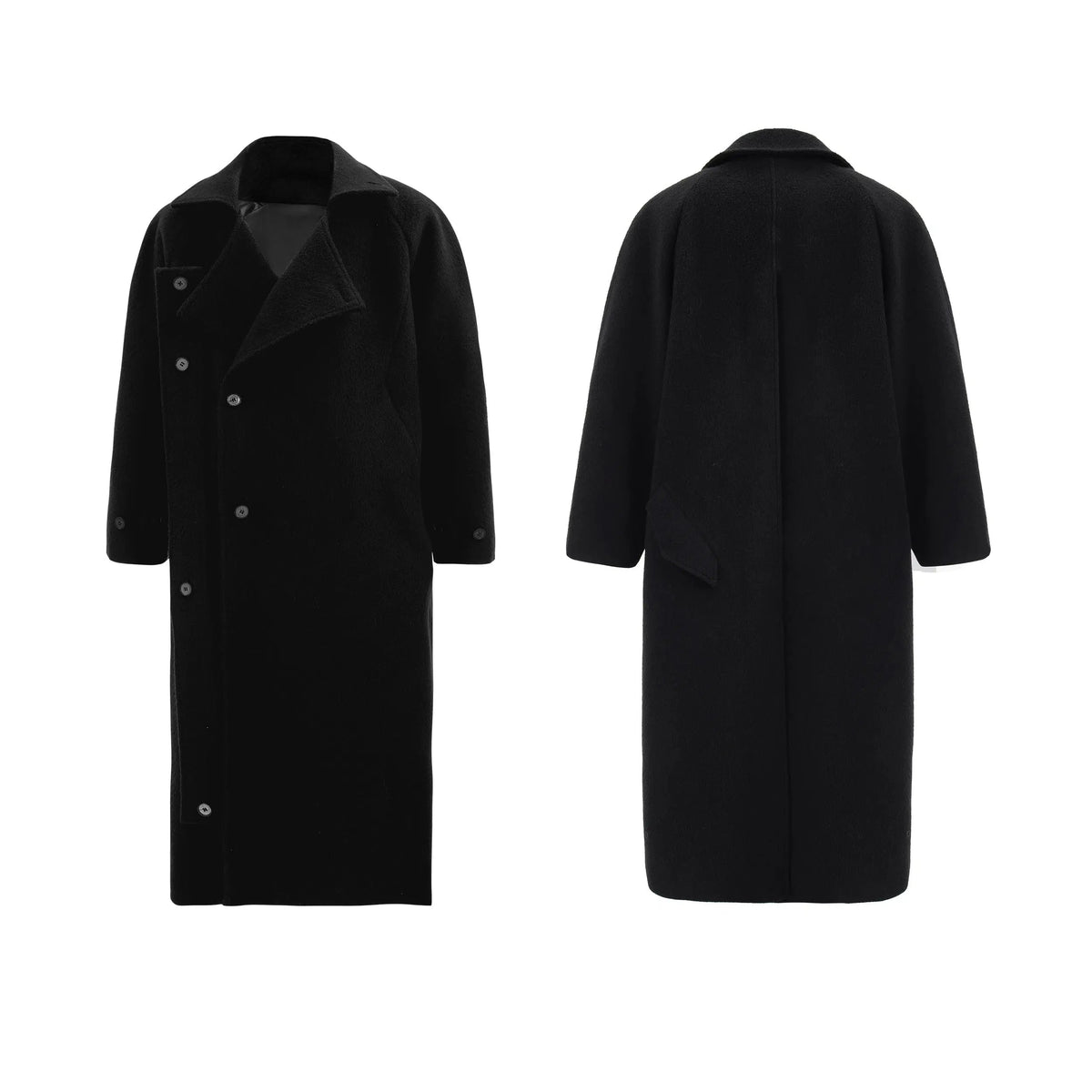 Heavyweight Woolen Knee-Length Coat