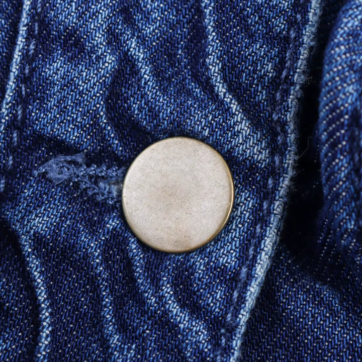 Lace Trim Ruffle Denim Button Shirt