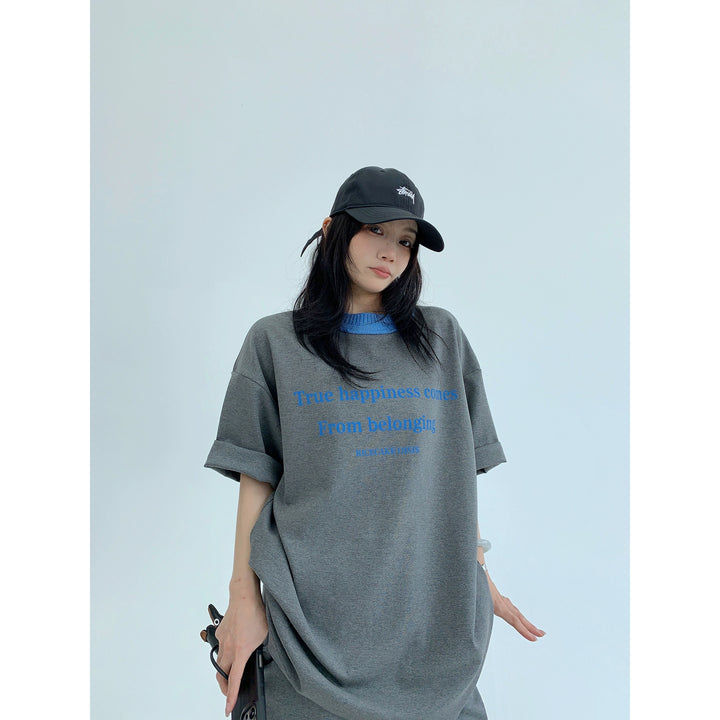Casual Letter Print T-Shirt and Pants