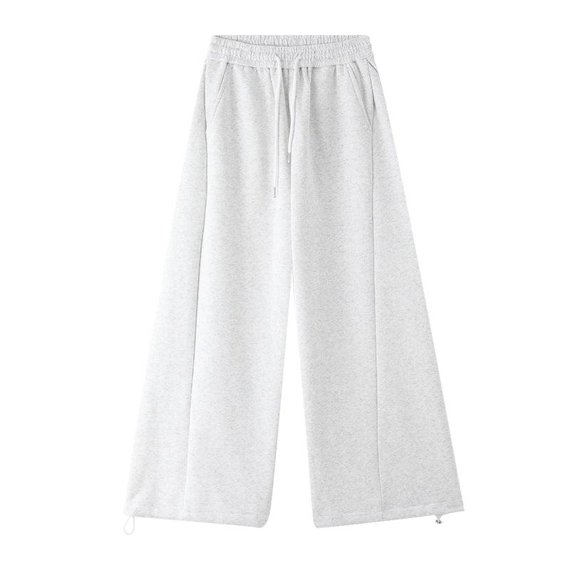 Wide Leg Elastic Waist Casual Pants