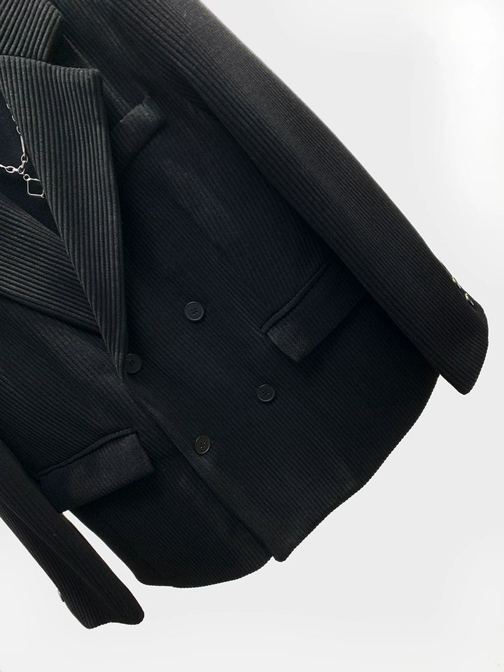 Corduroy Double-Breasted Jacket and Pants