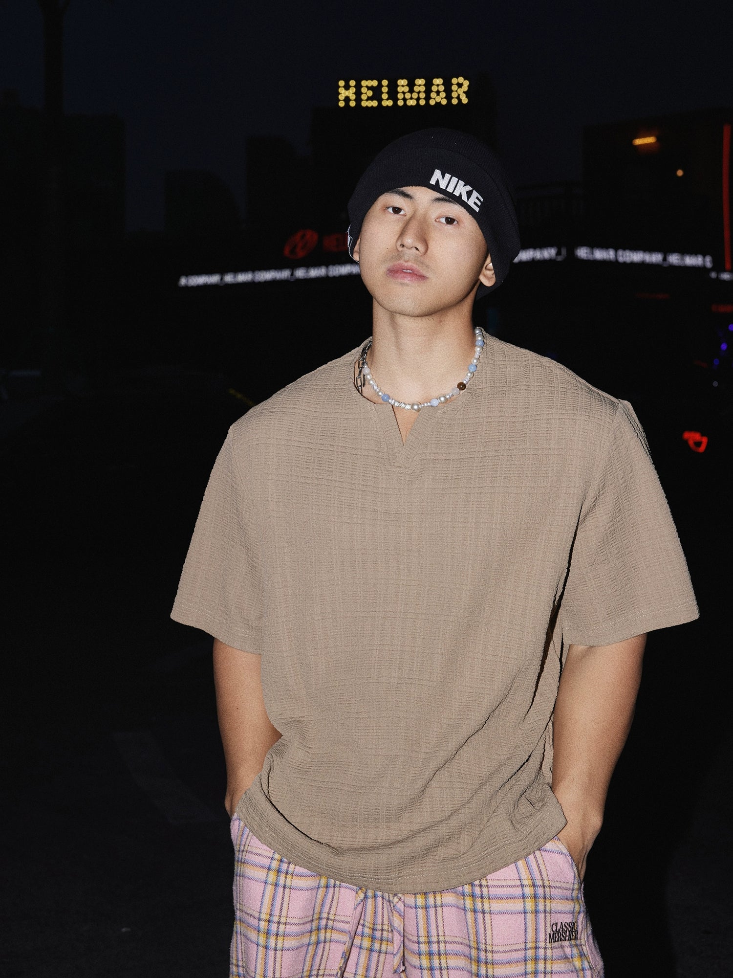 Suéter casual suelto de cuello en V texturizado 