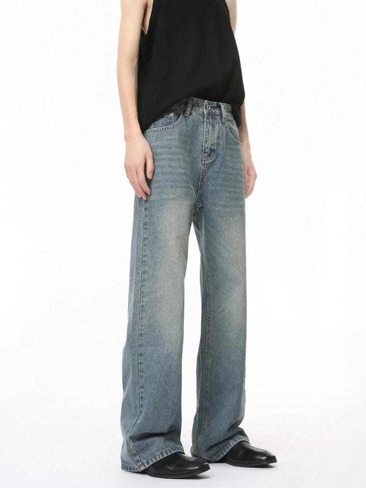 Relaxed Fit Blue Straight-leg Jeans