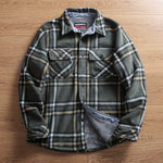 Warm Plaid Flannel Fleece-Lined Jacket