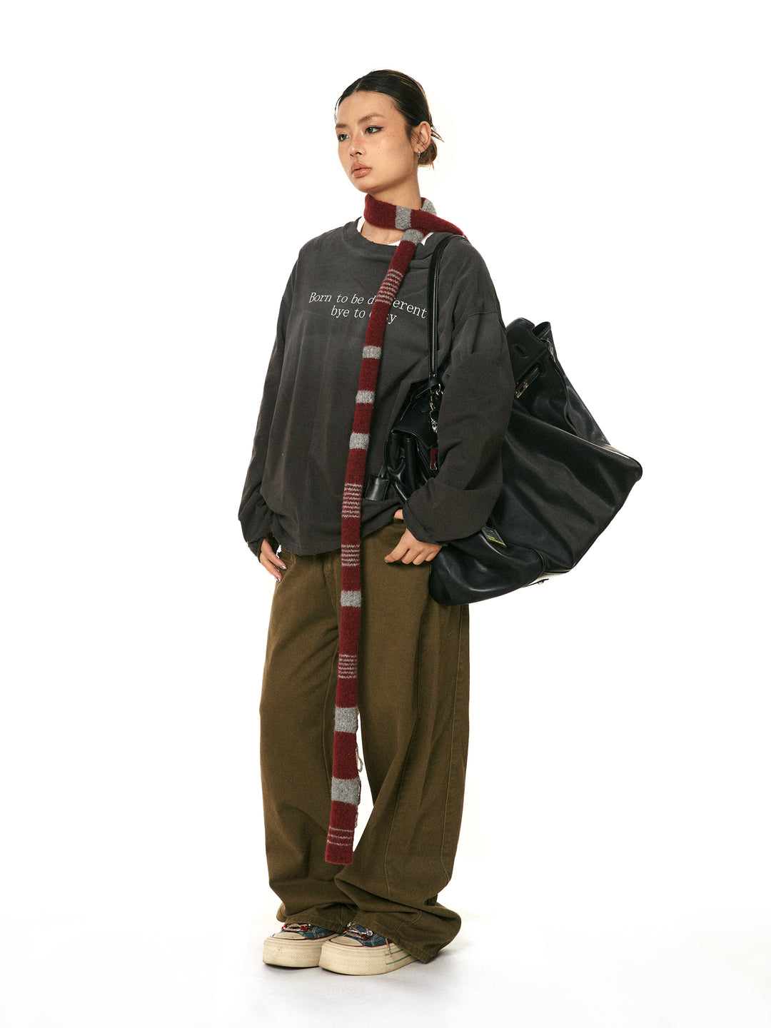 Long-Sleeved Round Neck Loose T-Shirt