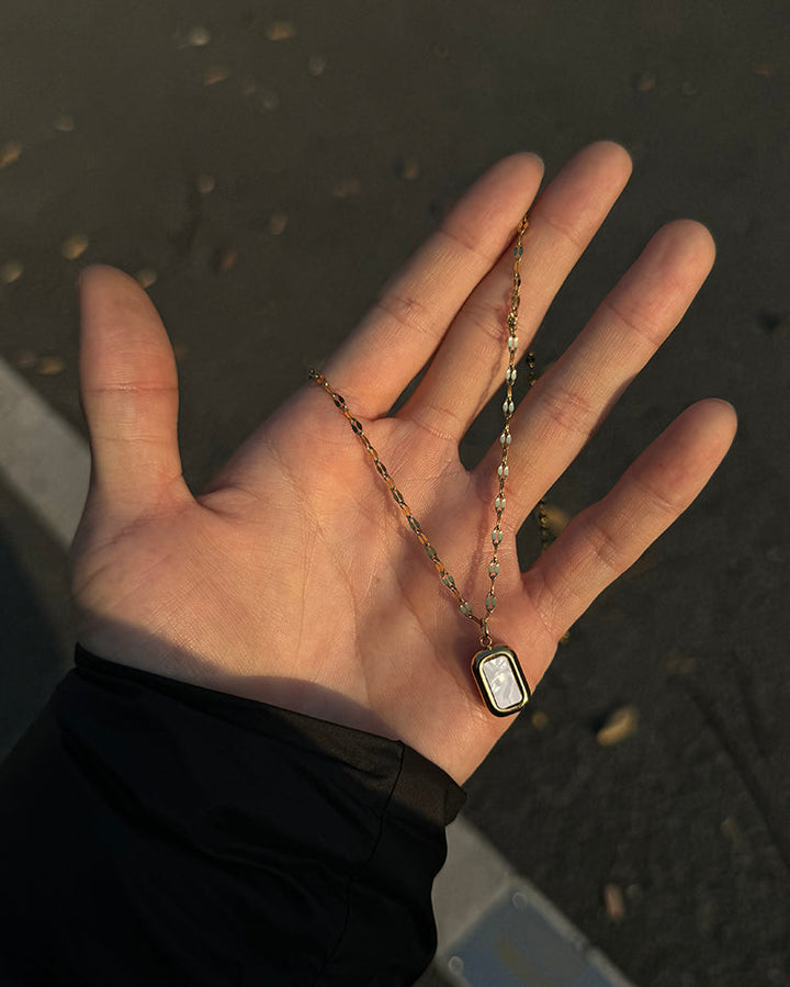 Shell Pendant Titanium Steel Necklace Chain