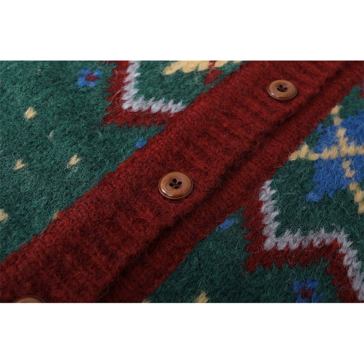 Fair Isle Knit Button Sweater