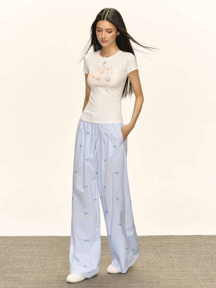 Retro Wide Leg Casual Pants