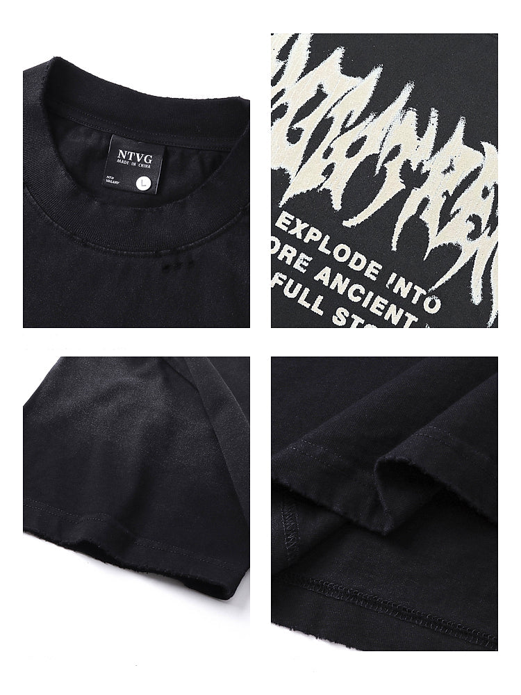 Letter Print Short-Sleeve T-Shirt