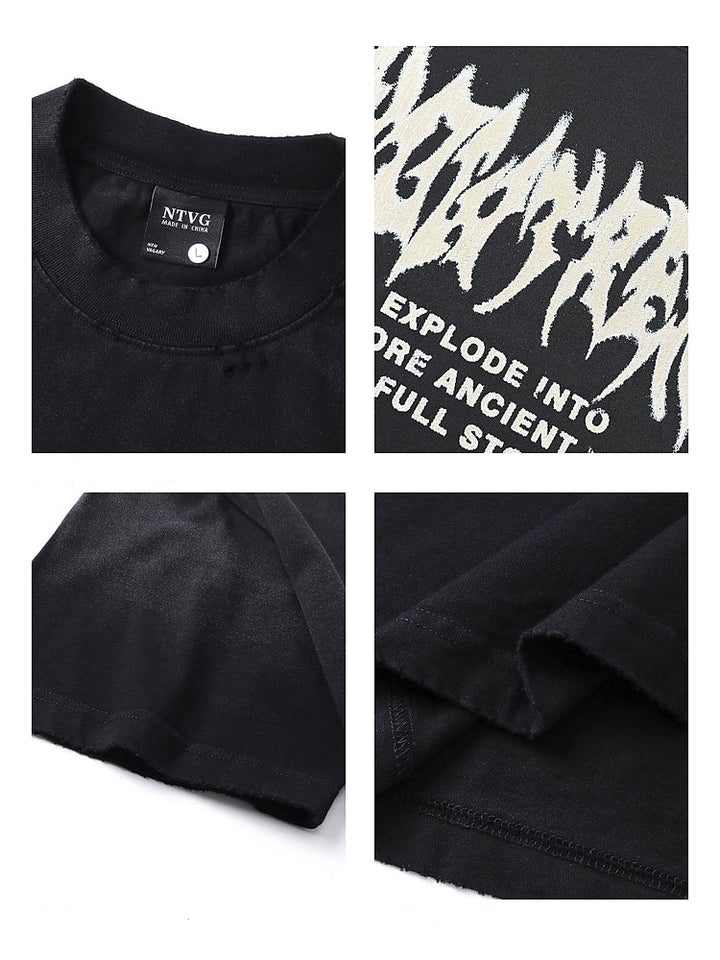 Letter Print Short-Sleeve T-Shirt