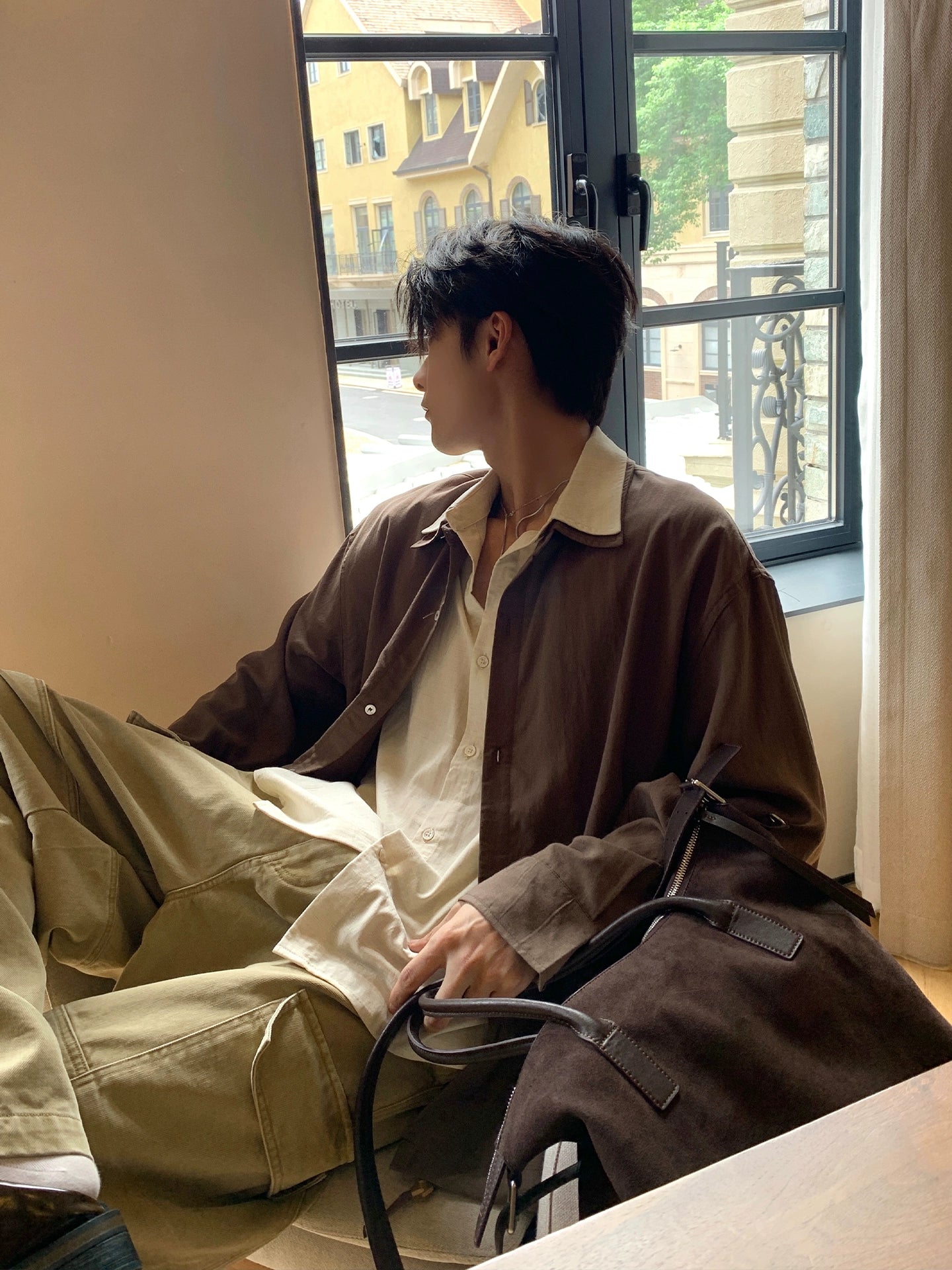 Linen Lyocell Long Sleeve Shirt