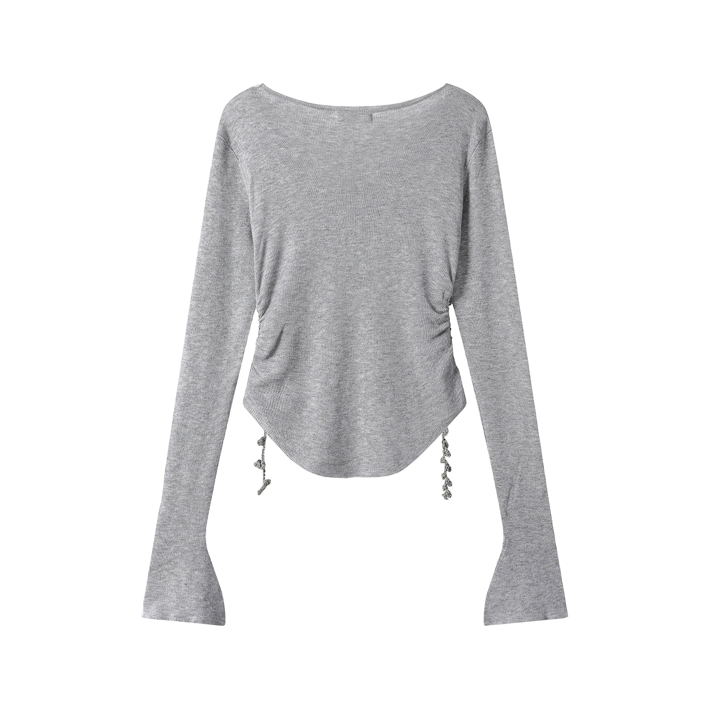 Floral Accents V-neck Knitted Top