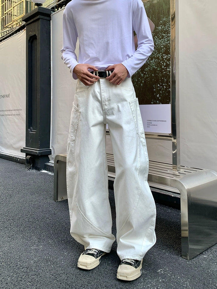Versleten Losse Pas Vloerlange Jeans 