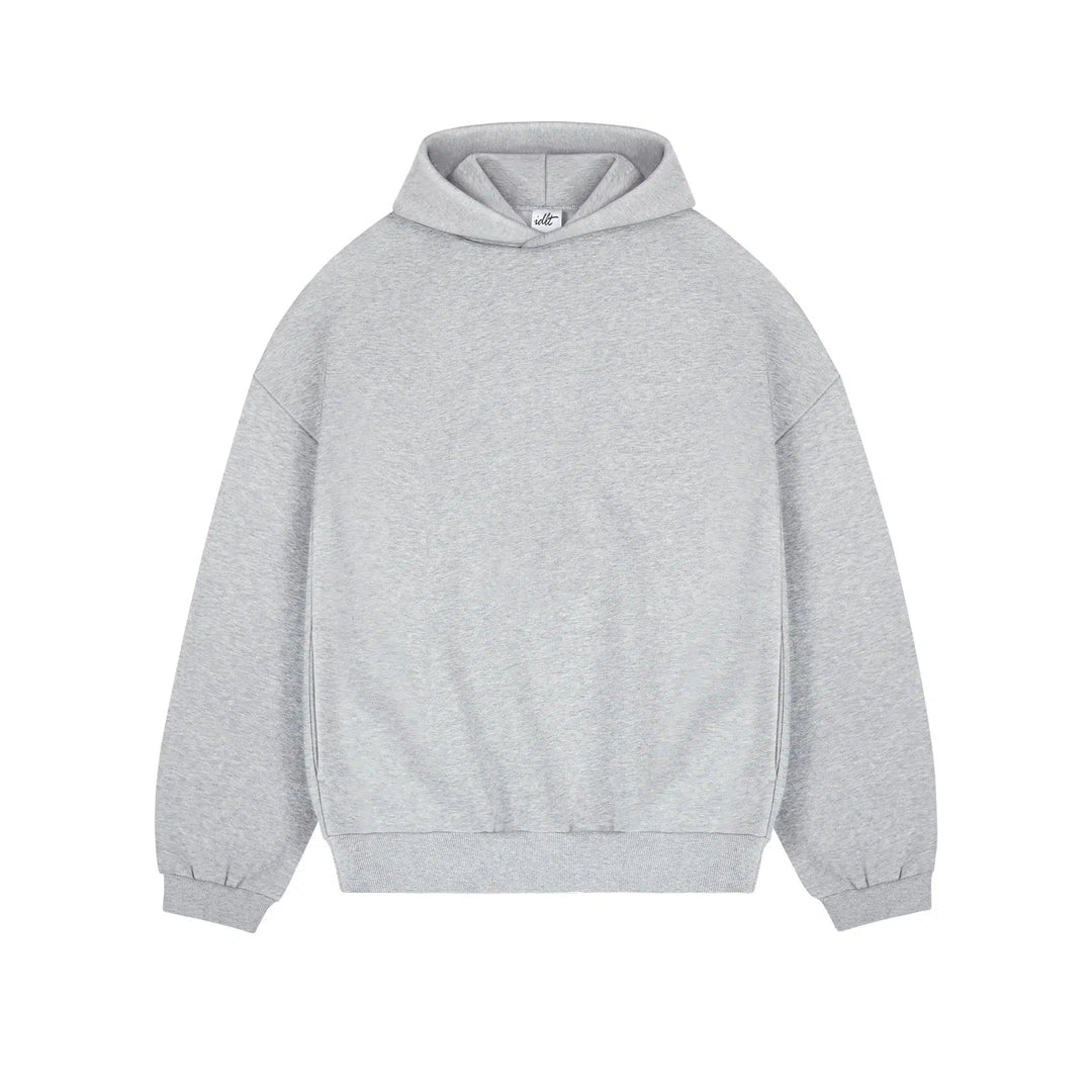 Drop Shoulder Velvet Hoodie Pullover