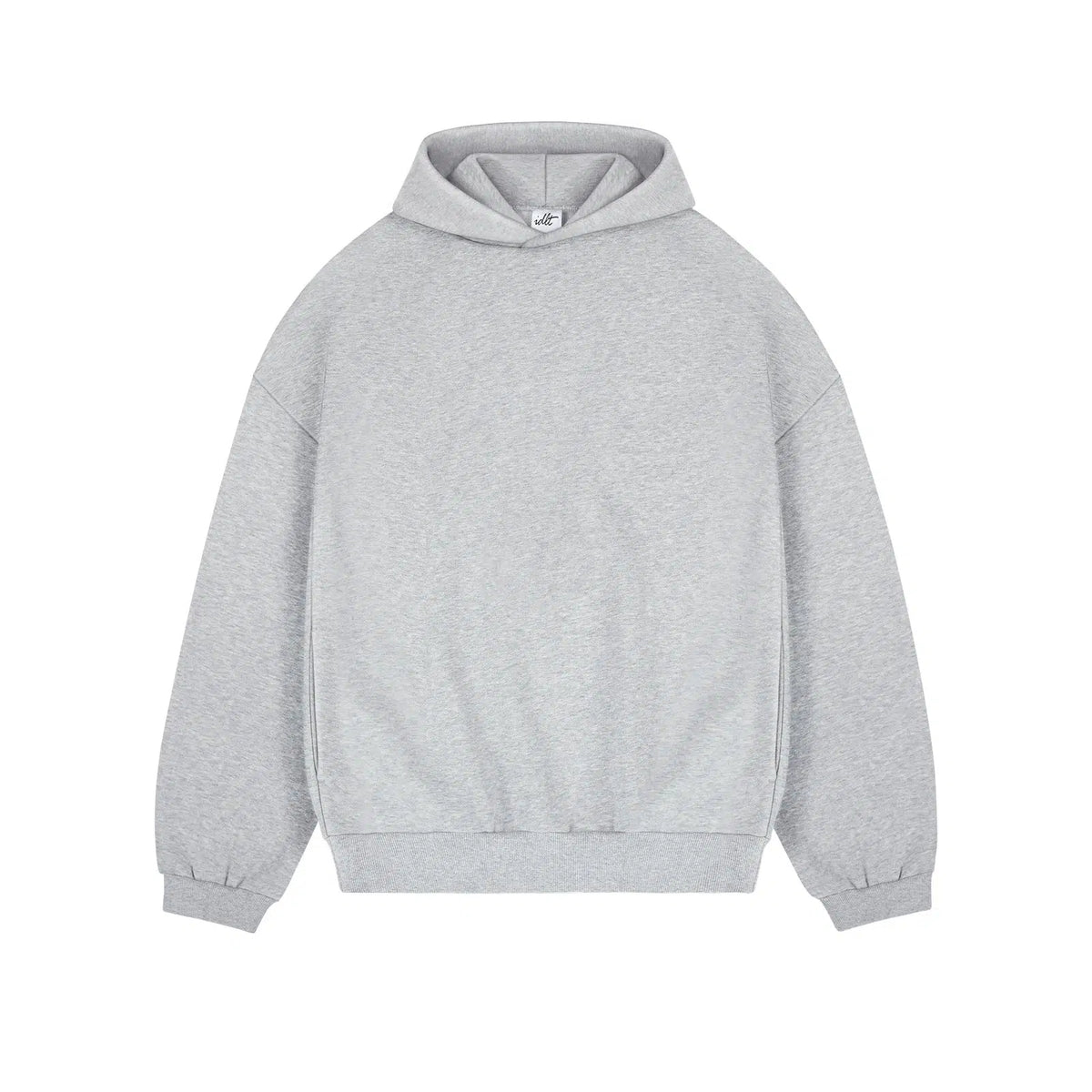 Drop Shoulder Velvet Hoodie Pullover