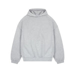 Drop Shoulder Velvet Hoodie Pullover