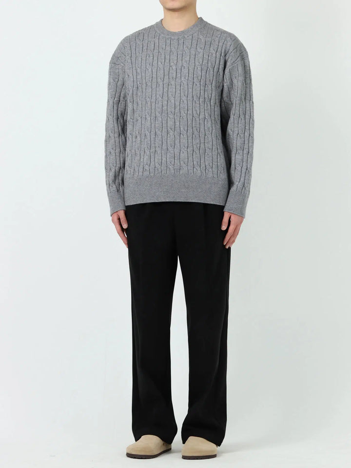 Heavy Knit Round Neck Sweater