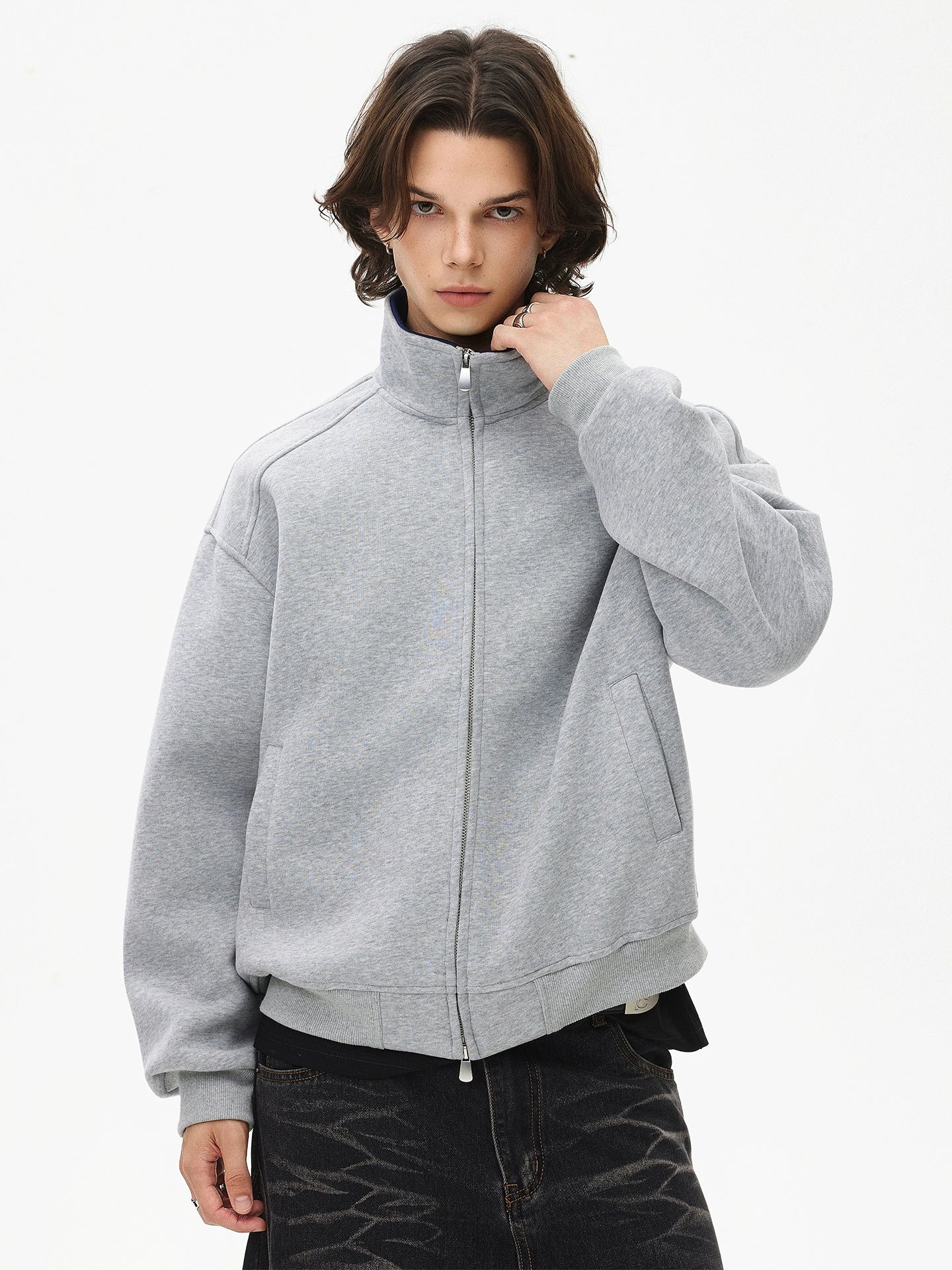 Heavyweight Zip-Up Boxy Jacket