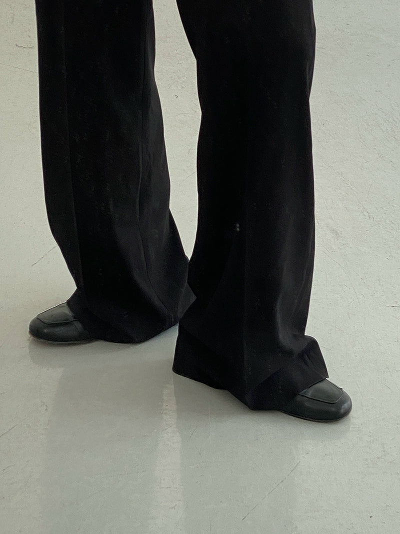 Flared Wide-Leg Dress Pants