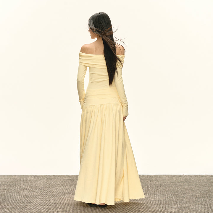 Off Shoulder Long Sleeve Dress