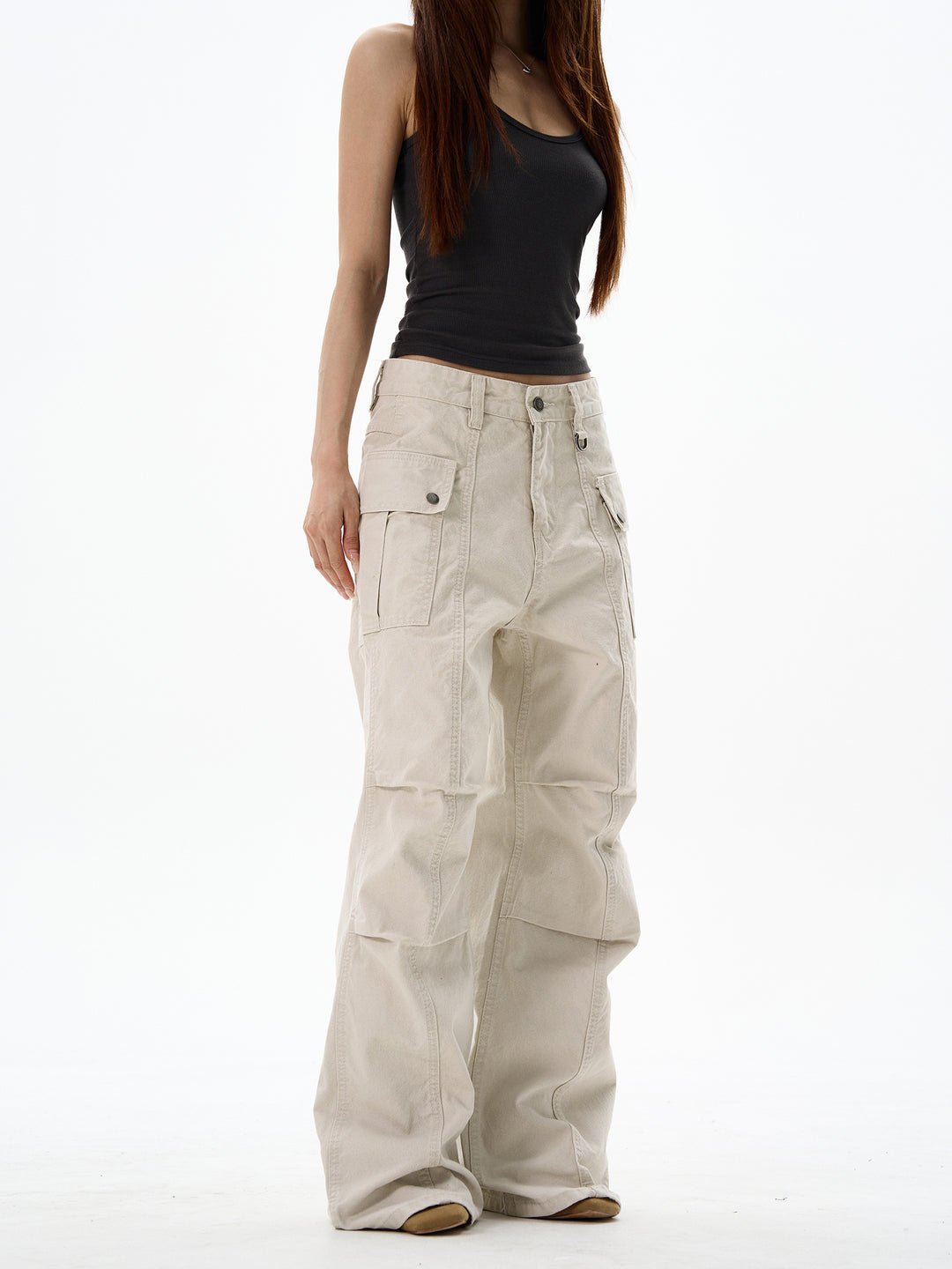 Loose-fit Wide Leg Cargo Pants