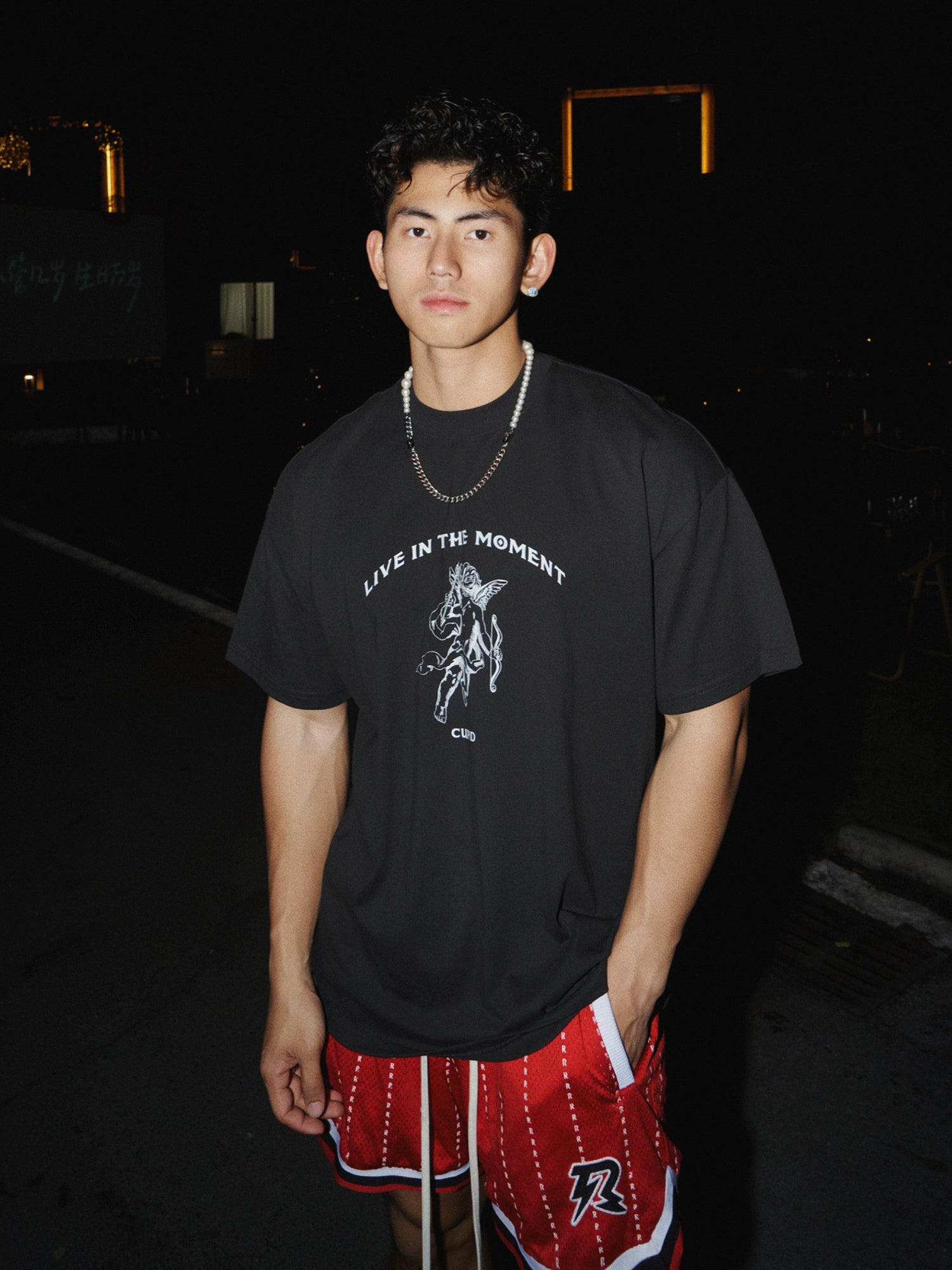 Grafikdruck Lockere Passform Kurzarm T-Shirt 